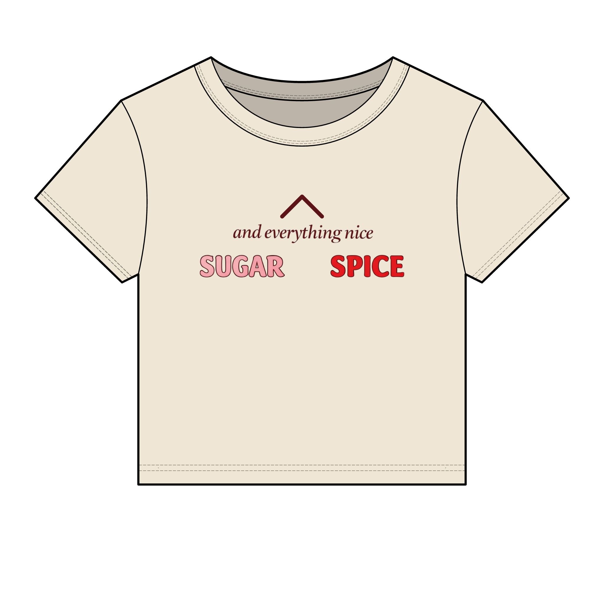 Sugar and Spice Baby Tee — Women's Short-Sleeve Crop Top